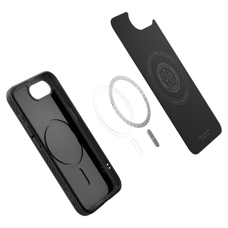 Husa de protectie Spigen Liquid Air compatibil cu iPhone 16e / iPhone 17e, Negru