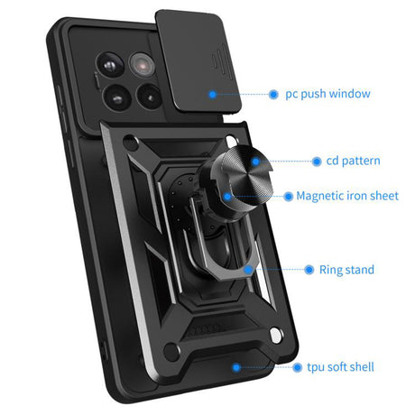 Husa de protectie Techsuit CamShield Series compatibil cu OnePlus 13R, Roz Auriu