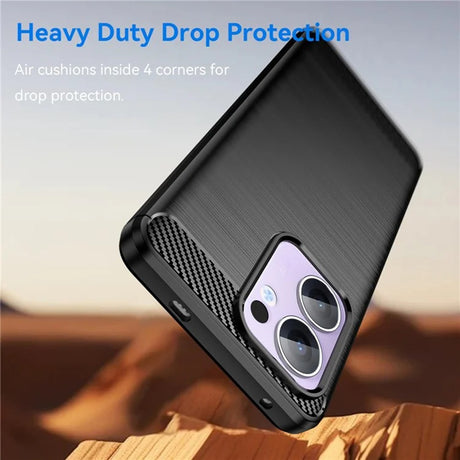 Husa de protectie Techsuit Carbon Silicone compatibil cu Oppo Reno13 F 4G / Reno13 F 5G / Reno13 FS 5G, Negru