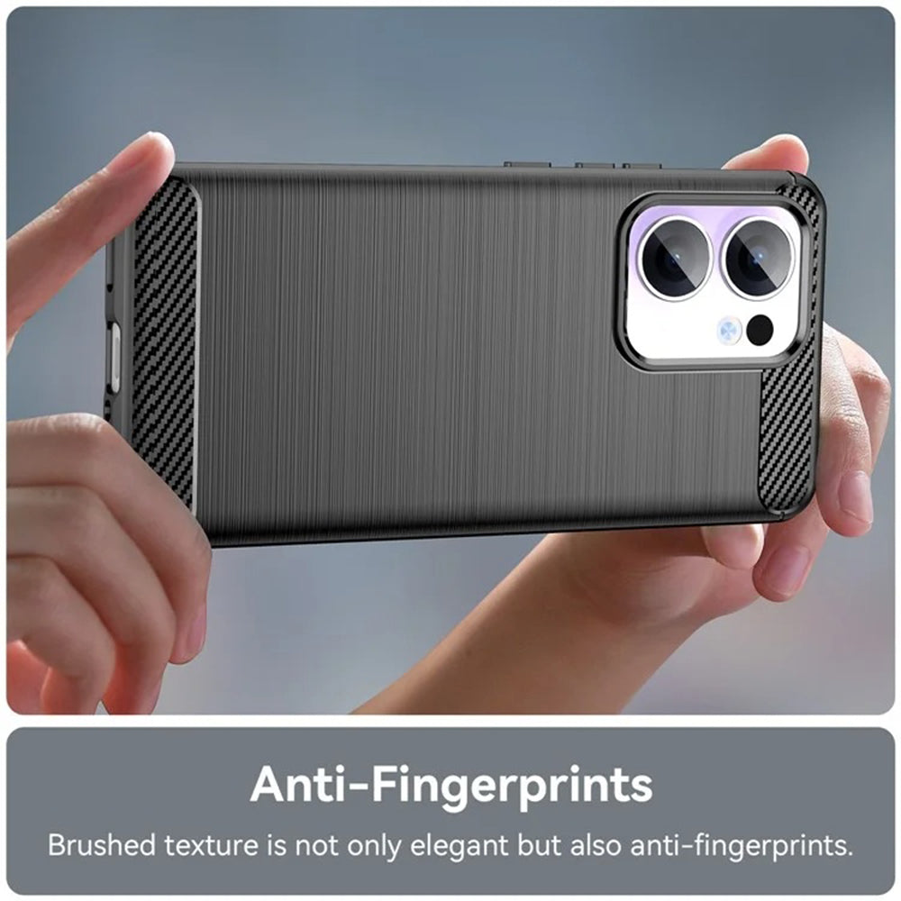 Husa de protectie Techsuit Carbon Silicone compatibil cu Oppo Reno13 F 4G / Reno13 F 5G / Reno13 FS 5G, Negru
