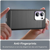 Husa de protectie Techsuit Carbon Silicone compatibil cu Oppo Reno13 F 4G / Reno13 F 5G / Reno13 FS 5G, Negru