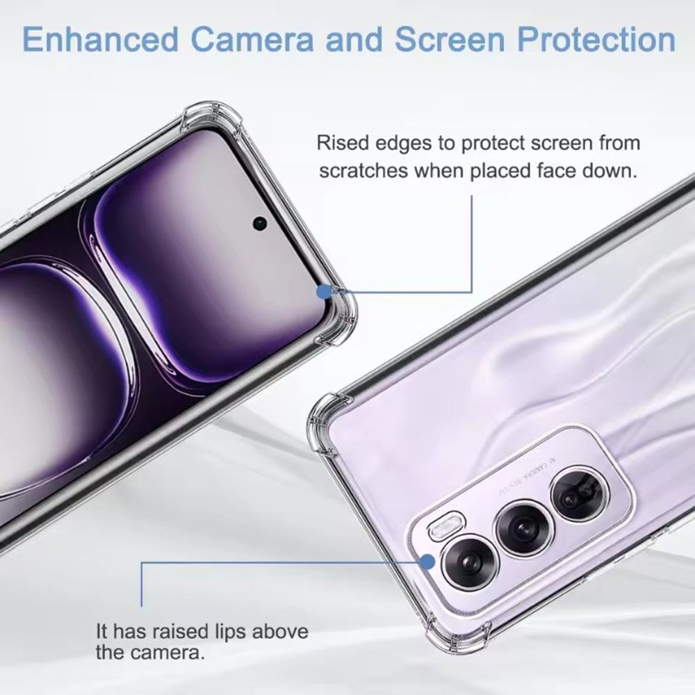 Husa de protectie Techsuit Shockproof Clear Silicone compatibil cu Oppo Reno13 Pro, Transparent