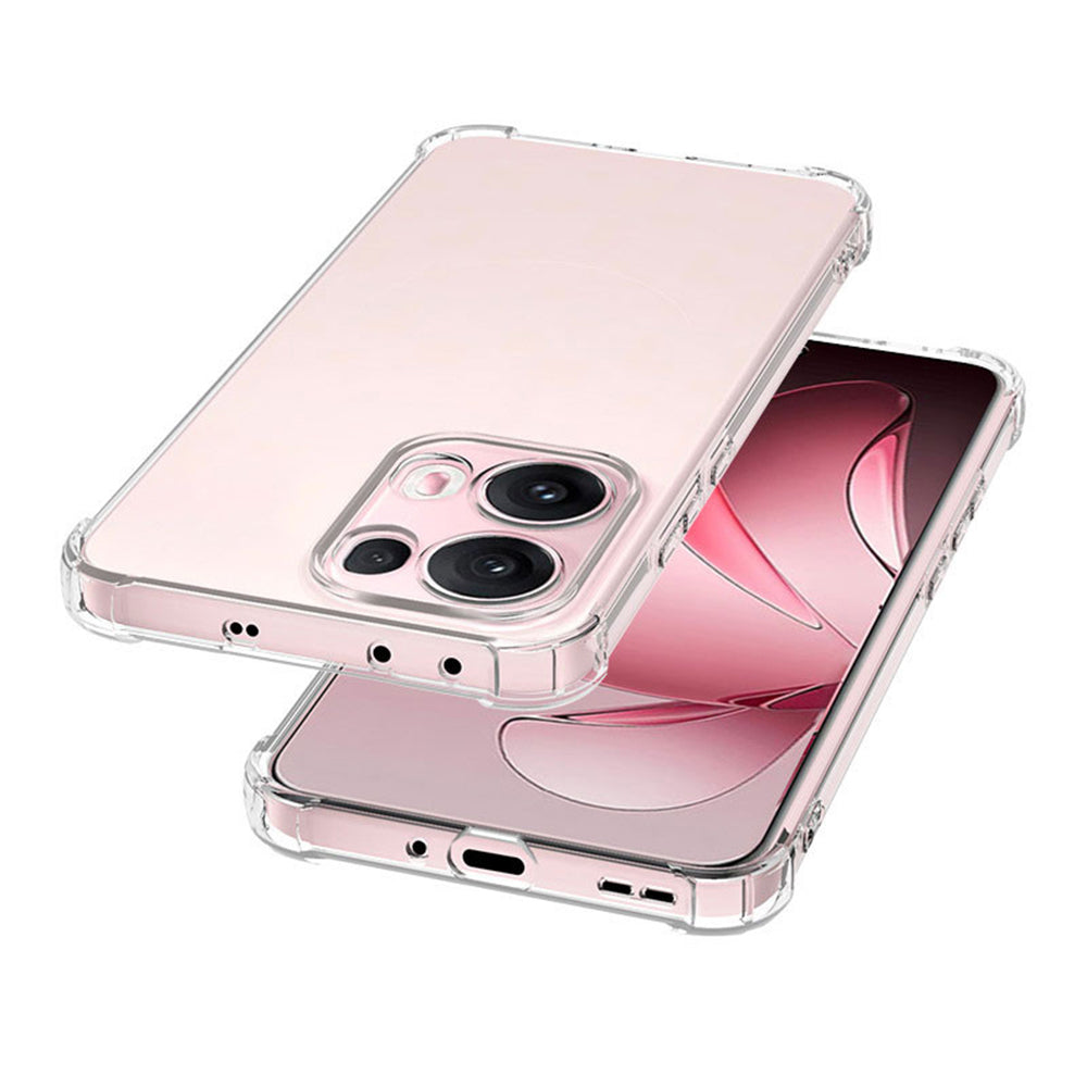 Husa de protectie Techsuit Shockproof Clear Silicone compatibil cu Oppo Reno13 Pro, Transparent