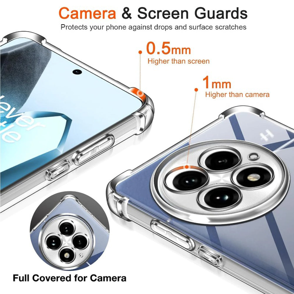 Husa de protectie Techsuit Shockproof Clear Silicone compatibil cu OnePlus 13R, Transparent