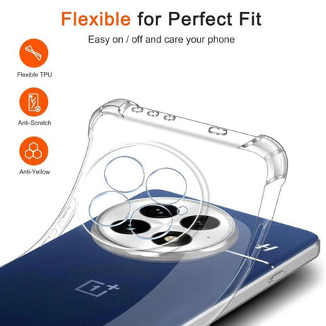 Husa de protectie Techsuit Shockproof Clear Silicone compatibil cu OnePlus 13R, Transparent