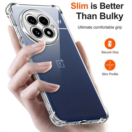 Husa de protectie Techsuit Shockproof Clear Silicone compatibil cu OnePlus 13R, Transparent