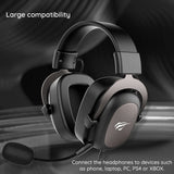 Casti Havit Gaming (H2002d), Detachable Microphone, 53mm Speaker, Compatible with PS4/XBOX, Jack 3.5mm, 2m, Rosu