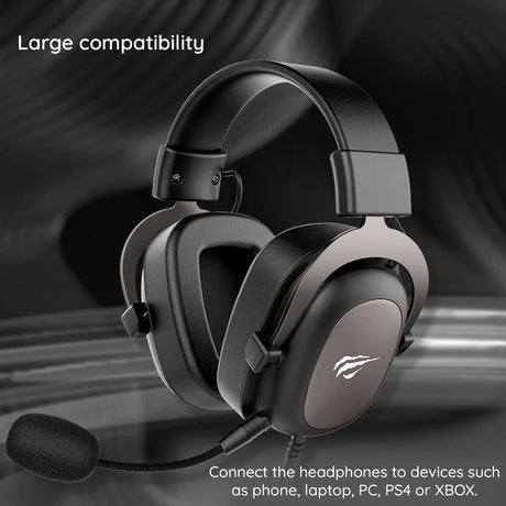 Casti Havit Gaming (H2002d), Detachable Microphone, 53mm Speaker, Compatible with PS4/XBOX, Jack 3.5mm, 2m, Rosu