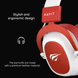 Casti Havit Gaming (H2002d), Detachable Microphone, 53mm Speaker, Compatible with PS4/XBOX, Jack 3.5mm, 2m, Rosu
