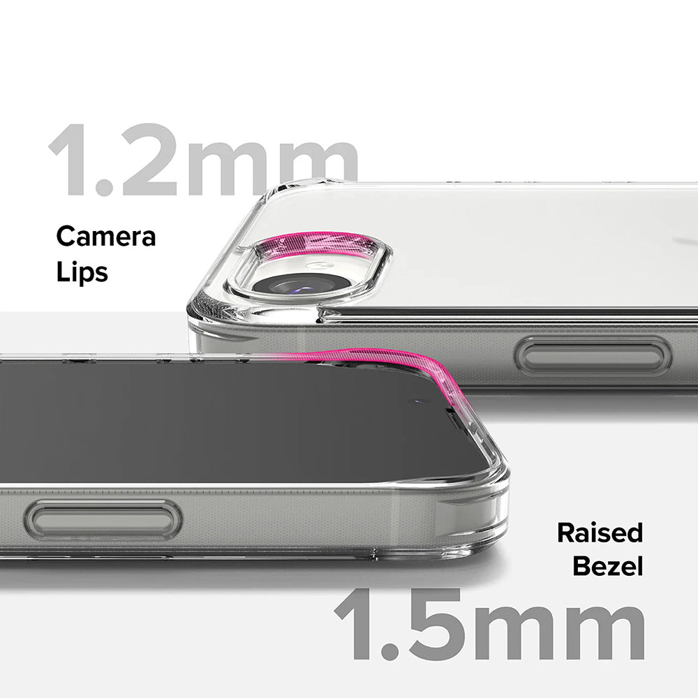 Husa de protectie Ringke Fusion compatibil cu iPhone 16e / iPhone 17e, Transparent