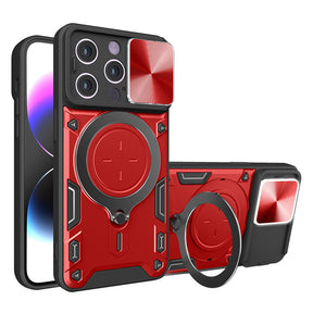 Husa de protectie Techsuit CamGuard Pro compatibil cu iPhone 14 Pro, Rosu
