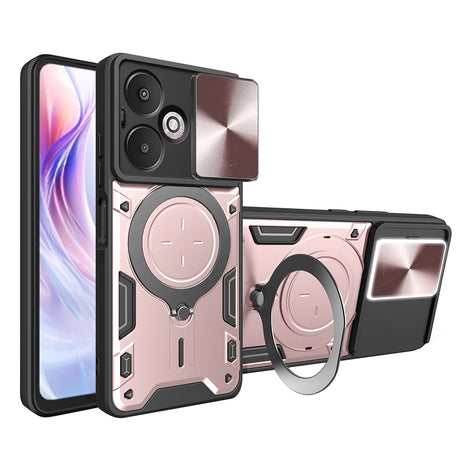 Husa de protectie Techsuit CamGuard Pro compatibil cu Xiaomi Redmi 13C 5G, Roz Auriu