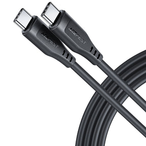 Cablu Acefast (C3-03), Type-C to Type-C, 60W, 3A, 480Mb/s, Fast Charging, 1.2m, Negru