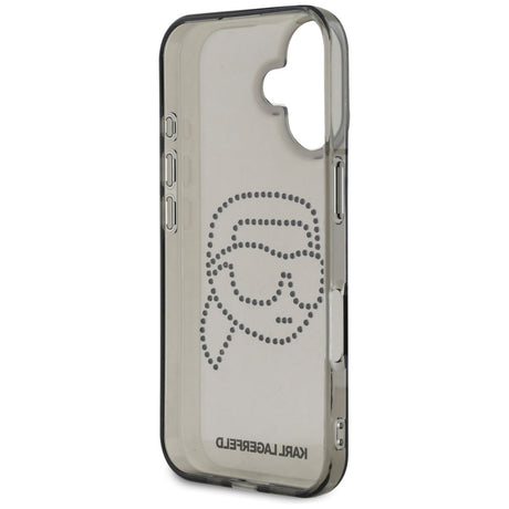 Husa de protectie Karl Lagerfeld IML Rhinestones (KLHCP16SHKHDCELK) compatibil cu iPhone 16, Karl Head
