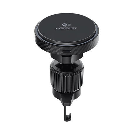 Suport Acefast with Wireless Charging (D33), for iPhone, Magnetic Grip, for Air Vent, Qi2, LED Light, 15W, Negru