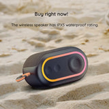 Casti Havit Wireless Speaker (SK809BT), USB-C, Bluetooth 5.3, TWS, TF, USB, FM, AUX, Hands-Free Call, RGB, IPX5, 1200mAh, Negru