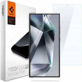 Folie de protectie Spigen (set de 2) Neo Flex HD (AFL07494) compatibil cu Samsung Galaxy S24 Ultra, Transparent
