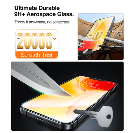 Folie de protectie Torras GlassGo Install Master compatibil cu iPhone 16e / iPhone 17e, Negru