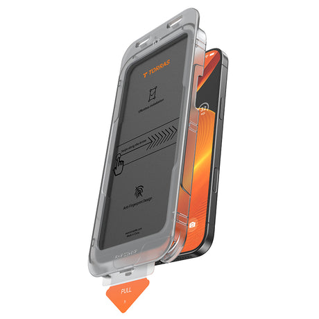 Folie de protectie Torras GlassGo Install Master Privacy compatibil cu iPhone 16 Plus, Negru