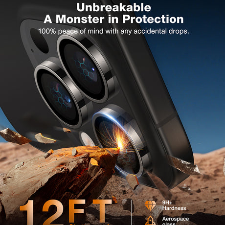 Torras Folie de protectie Torras Lensguard Camera compatibil cu iPhone 16 Pro / iPhone 16 Pro Max, Negru – imagine 4
