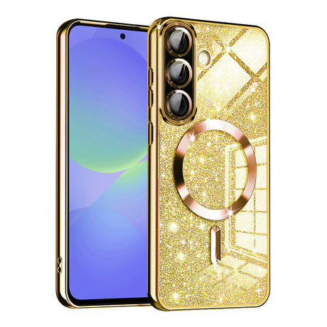 Husa de protectie Techsuit Luxury Glitter MagSafe compatibil cu Samsung Galaxy A36 5G / A56 5G, Auriu