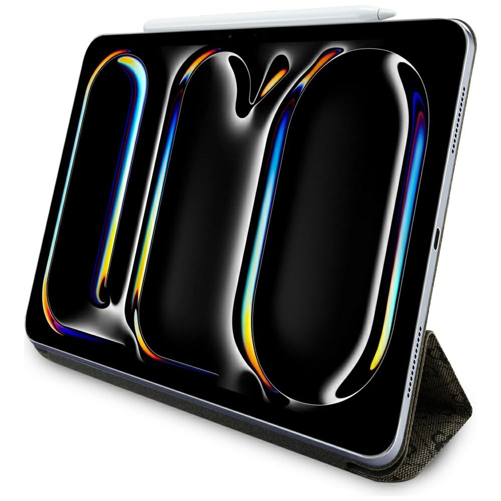 Husa de protectie tableta Guess Magnetic 4G Big Logo (GUFC13PM24PS4SGW) compatibil cu iPad Pro 13 (2024) / iPad Pro 13 (2025), Maro