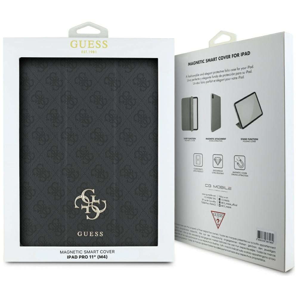 Husa de protectie tableta Guess Magnetic 4G Big Logo (GUFC11PM24PS4SGK) compatibil cu iPad Pro 11 (2024) / iPad Pro 11 (2025), Negru