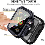 Folie de protectie smartwatch Lito Watch Armor 360 Case + Screen Protector compatibil cu Apple Watch 1 / 2 / 3 (38mm), Albastru