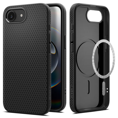 Husa de protectie Spigen Liquid Air compatibil cu iPhone 16e / iPhone 17e, Negru
