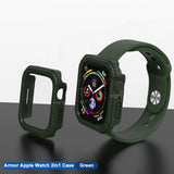 Folie de protectie smartwatch Lito Watch Armor 360 Case + Screen Protector compatibil cu Apple Watch 1 / 2 / 3 (38mm), Verde