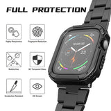 Folie de protectie smartwatch Lito Watch Armor 360 Case + Screen Protector compatibil cu Apple Watch 1 / 2 / 3 (38mm), Verde