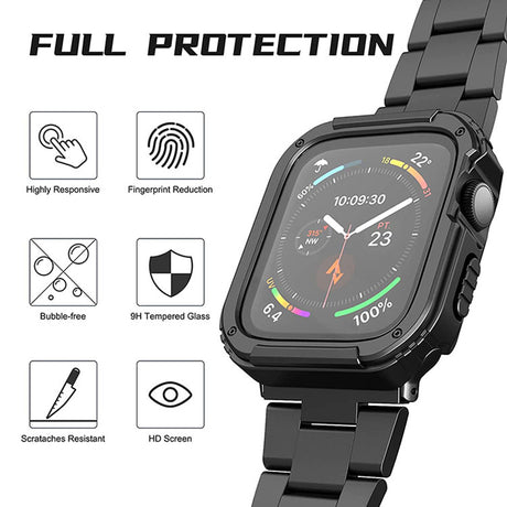 Folie de protectie smartwatch Lito Watch Armor 360 Case + Screen Protector compatibil cu Apple Watch 1 / 2 / 3 (38mm), Verde