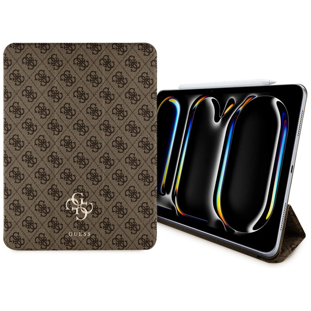 Husa de protectie tableta Guess Magnetic 4G Big Logo (GUFC13PM24PS4SGW) compatibil cu iPad Pro 13 (2024) / iPad Pro 13 (2025), Maro