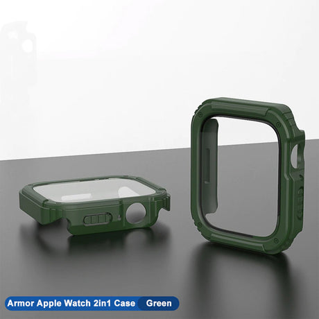 Folie de protectie smartwatch Lito Watch Armor 360 Case + Screen Protector compatibil cu Apple Watch 1 / 2 / 3 (42mm), Verde