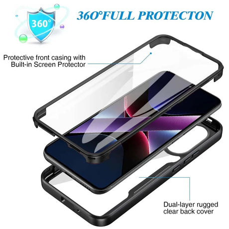 Folie de protectie Techsuit ColorVerse 360 Series + compatibil cu Xiaomi Poco X7 Pro, Roz