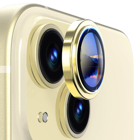 Folie de protectie Lito S+ Camera Glass compatibil cu iPhone 14 / iPhone 14 Plus, Galben