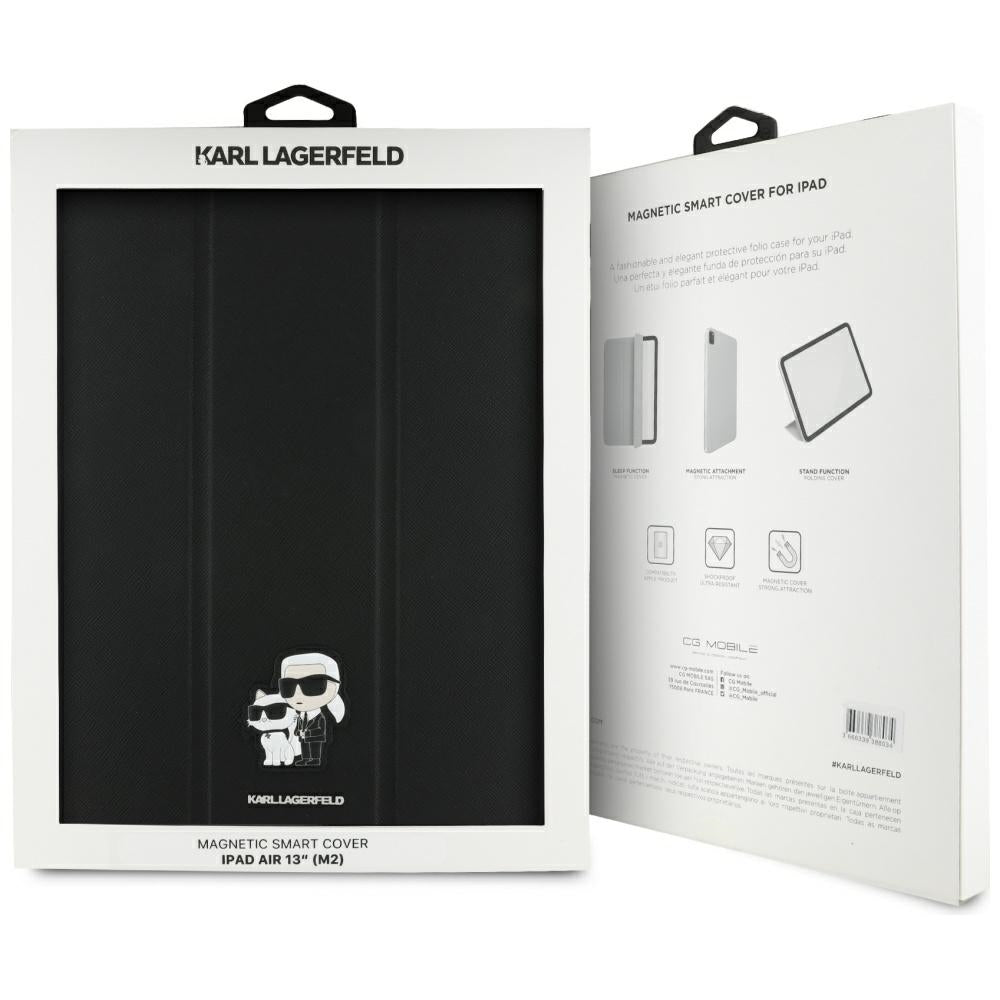 Husa de protectie tableta Karl Lagerfeld Saffiano Magnetic Karl &Choupette (KLFC13RM24SAKCK) compatibil cu iPad Air 13 (2024 / 2025 / 2026), Negru