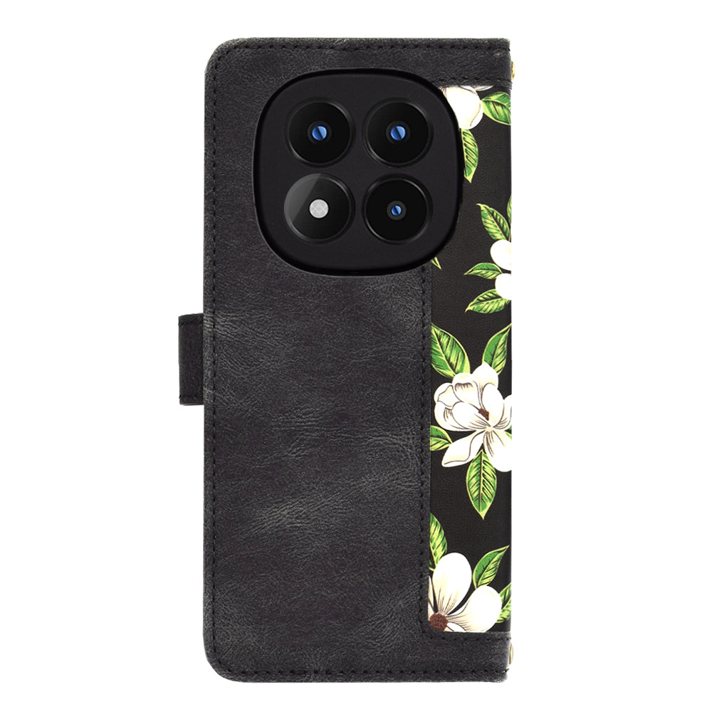 Husa de protectie Techsuit FlipCraft compatibil cu Xiaomi Redmi Note 14 Pro 4G, Flowers of the Dawn