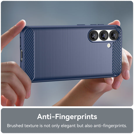 Husa de protectie Techsuit Carbon Silicone compatibil cu Samsung Galaxy S25 Edge, Albastru