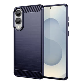 Husa de protectie Techsuit Carbon Silicone compatibil cu Samsung Galaxy S25 Edge, Albastru