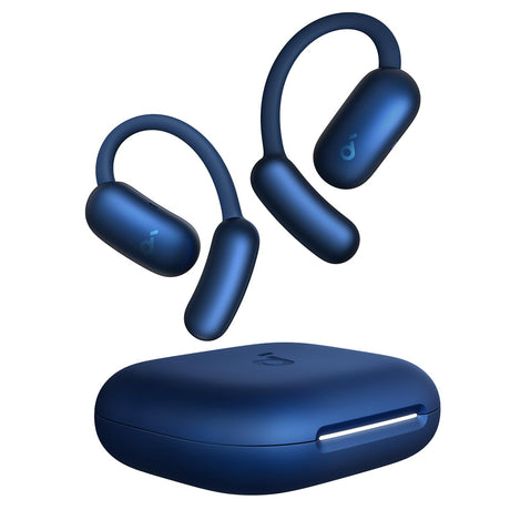 Casti Anker SoundCore AeroFit 2 (A3874G31), for Sport, with Microphone, Bluetooth, Waterproof, Hi-Res, Albastru