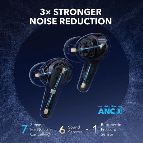 Casti Anker SoundCore Liberty 4 Pro NC (A3954GF1), Bluetooth 5.3, ANC, Hi-Res Sound, LDAC, TWS, Glossy Black