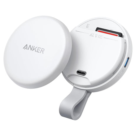 Adaptor Anker Cititor Carduri MagGo (A83D1G21), USB-C, 312 MB/s, Alb