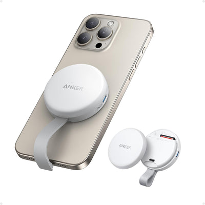 Adaptor Anker Cititor Carduri MagGo (A83D1G21), USB-C, 312 MB/s, Alb