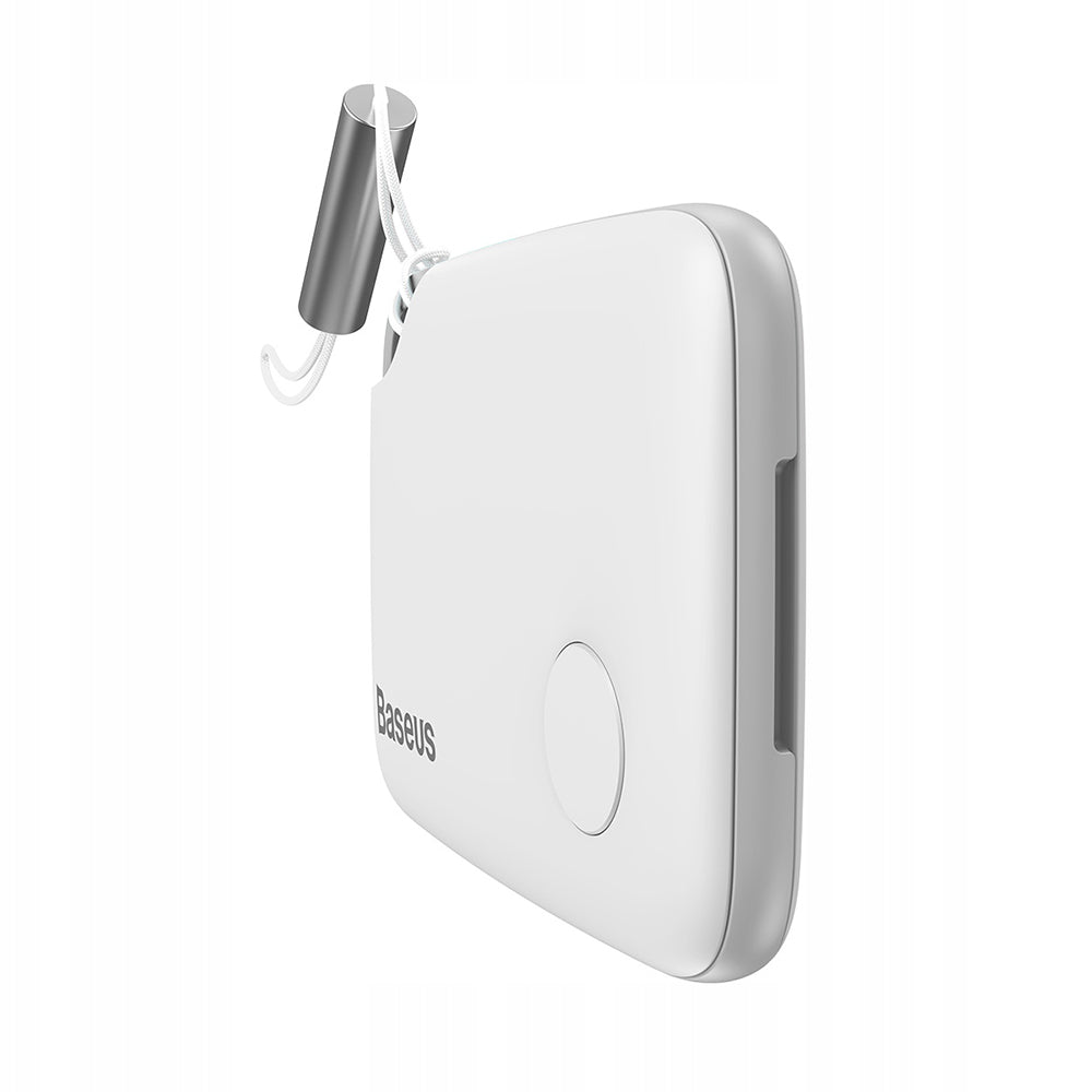 Gadget Baseus Object Finder T2 (ZLFDQT2-02), Anti-lost Device with Lanyard, Alerts, 75mAh, 90dB, Android / iOS, 37x25x6mm, Alb