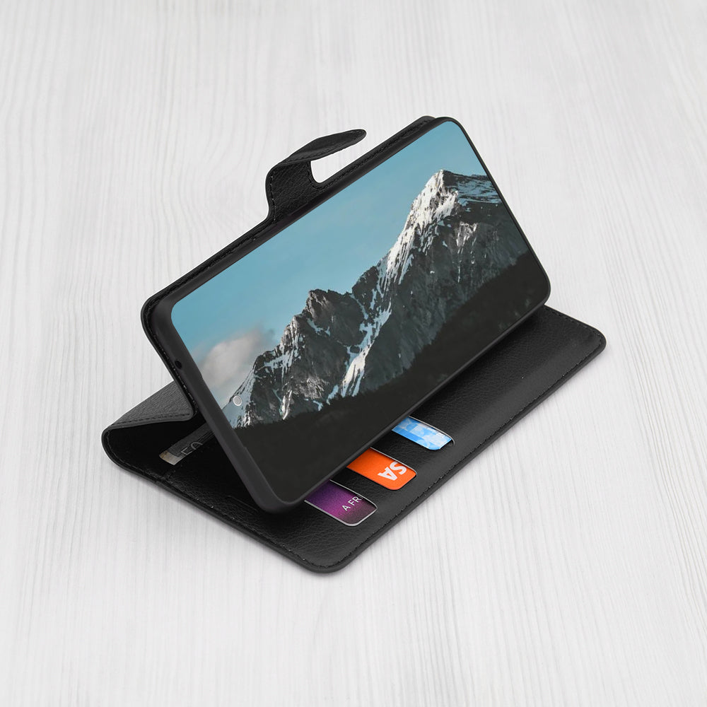 Husa de protectie Techsuit Leather Folio compatibil cu Xiaomi Redmi Note 14 Pro 4G, Negru