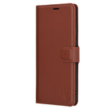 Husa de protectie Techsuit Leather Folio compatibil cu Samsung Galaxy S25 Edge, Maro