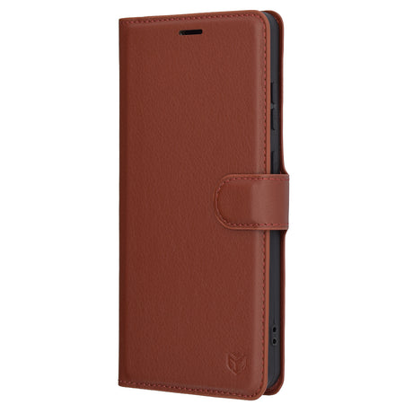 Husa de protectie Techsuit Leather Folio compatibil cu OnePlus 13R, Maro