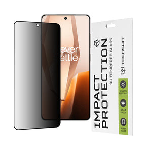 Folie de protectie Techsuit 111D Privacy Full Glue compatibil cu OnePlus 13R, Negru