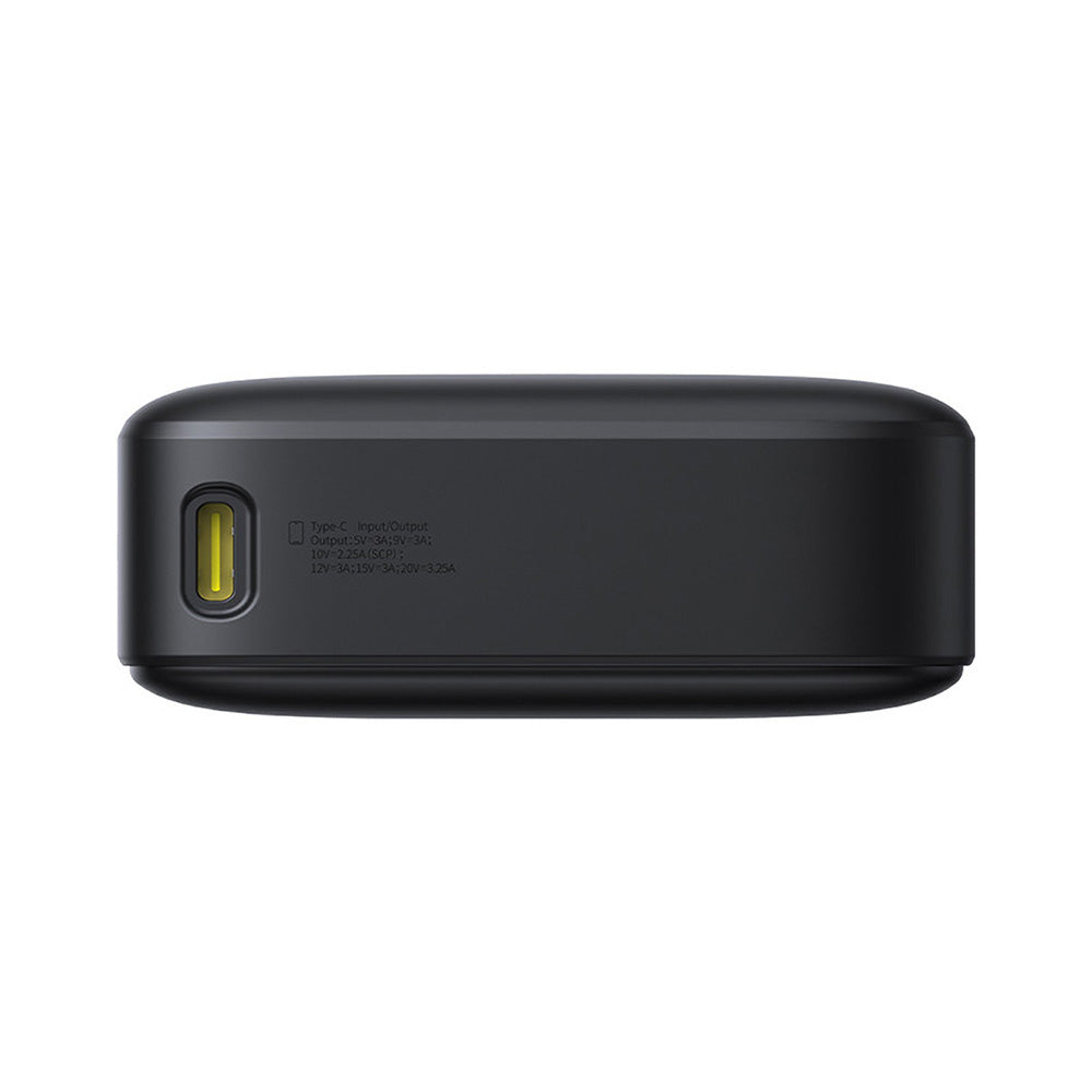 Baterie externa Baseus Free2Pull (P10073700123-00), with Retractable USB-C Cable, Type-C, Display, 20000mAh, 65W, 0.7m, Negru